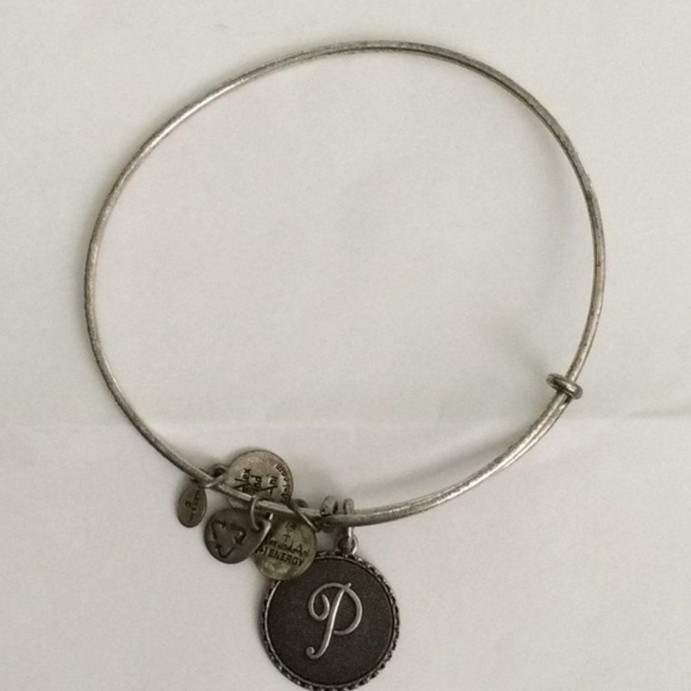 Alex and Ani 'P' Initial Bangle
